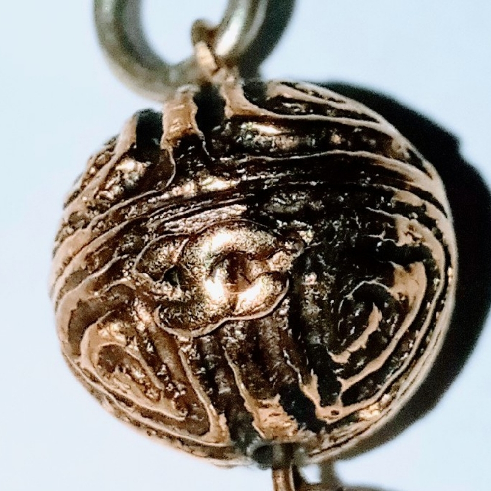 Vintage Chanel Gripoix Pearl Gold Byzantine Charm CC Logo 58" Sautoir Necklace